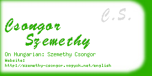 csongor szemethy business card